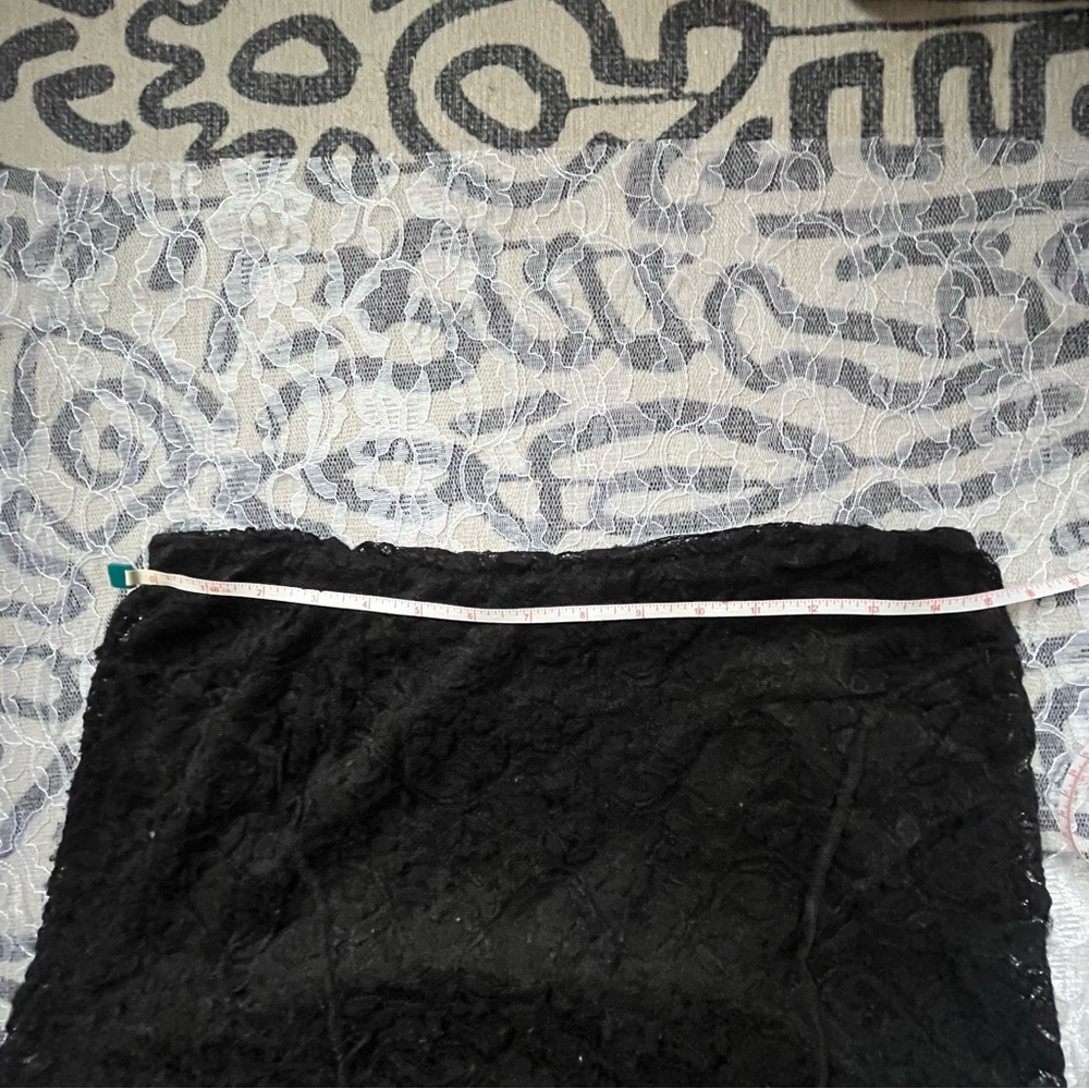 Goth Layered y2k Black Lace Maxi Skirt - Picture 4 of 6